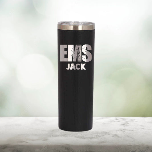 Personalized EMS Life Skinny Tumbler - Laser Engraved