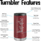 Personalized Split Nurse Monogram Skinny Can Cooler - Laser Engraved