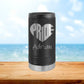 Personalized Pride Heart Skinny Can Cooler - Laser Engraved