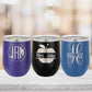 Personalized Monogram Wine Tumbler - Laser Engraved