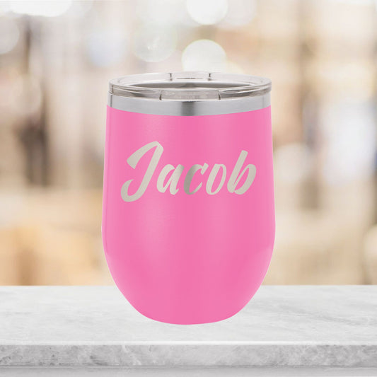 Personalized Name Wine Tumbler - Laser Engraved