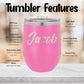 Personalized Husband, Father, Hero Wine Tumbler - Laser Engraved