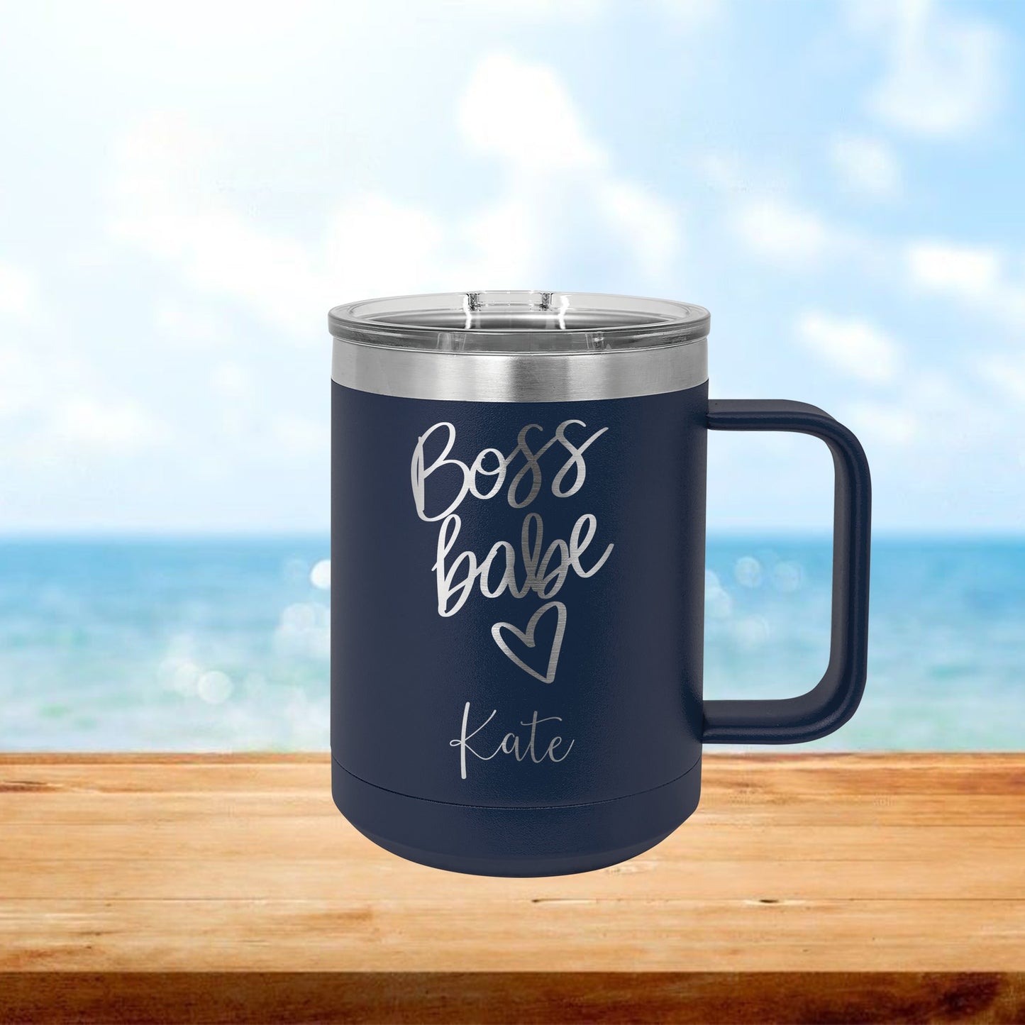 Personalized Boss Babe Coffee Mug Tumbler - Laser Engraved