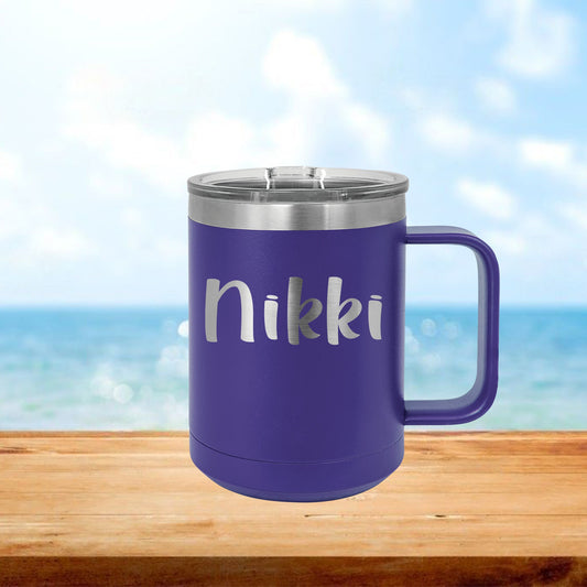 Personalized Name Coffee Mug Tumbler - Laser Engraved