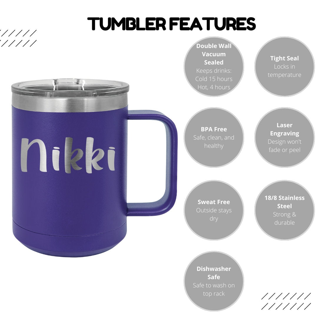 Personalized Teacher Apple Coffee Mug Tumbler - Laser Engraved