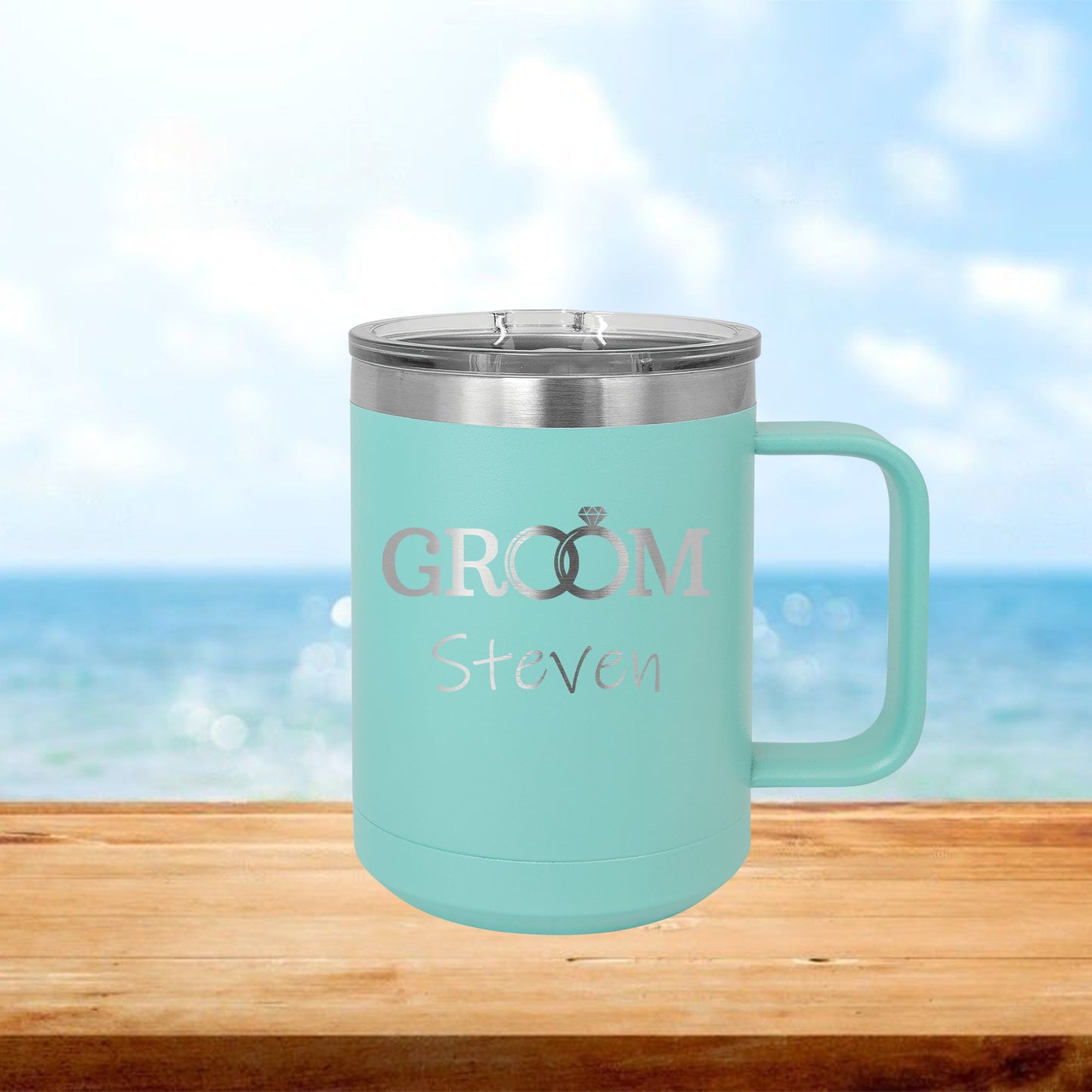 Personalized Groomsmen Groom Squad Coffee Mug Tumbler - Laser Engraved