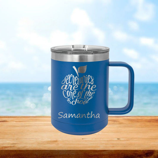 Personalized Secretary Apple Coffee Mug Tumbler - Laser Engraved