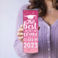 Personalized Glittery Pink Graduation Tumbler - Sublimated