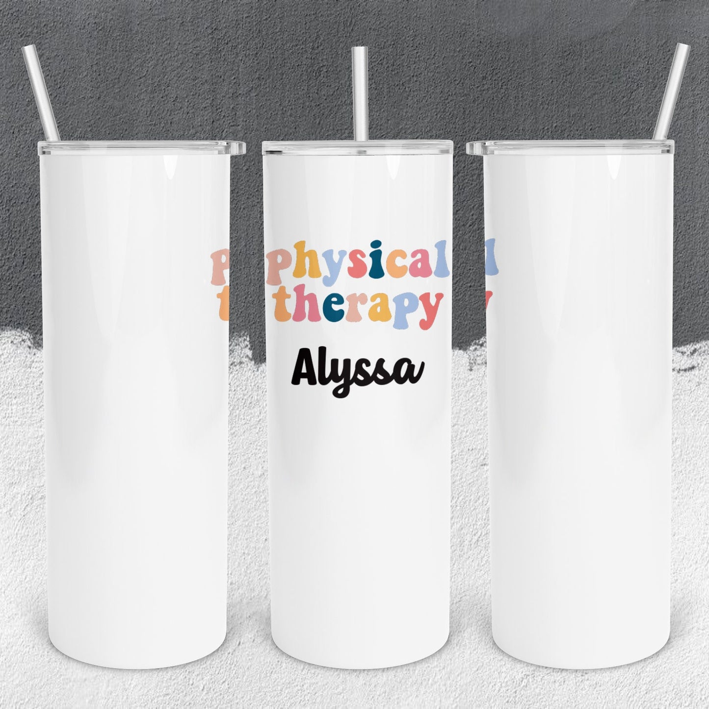 Personalized Physical Therapist Tumbler - Sublimated