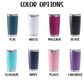 Personalized Volleyball Split Monogram Travel Tumbler - Laser Engraved