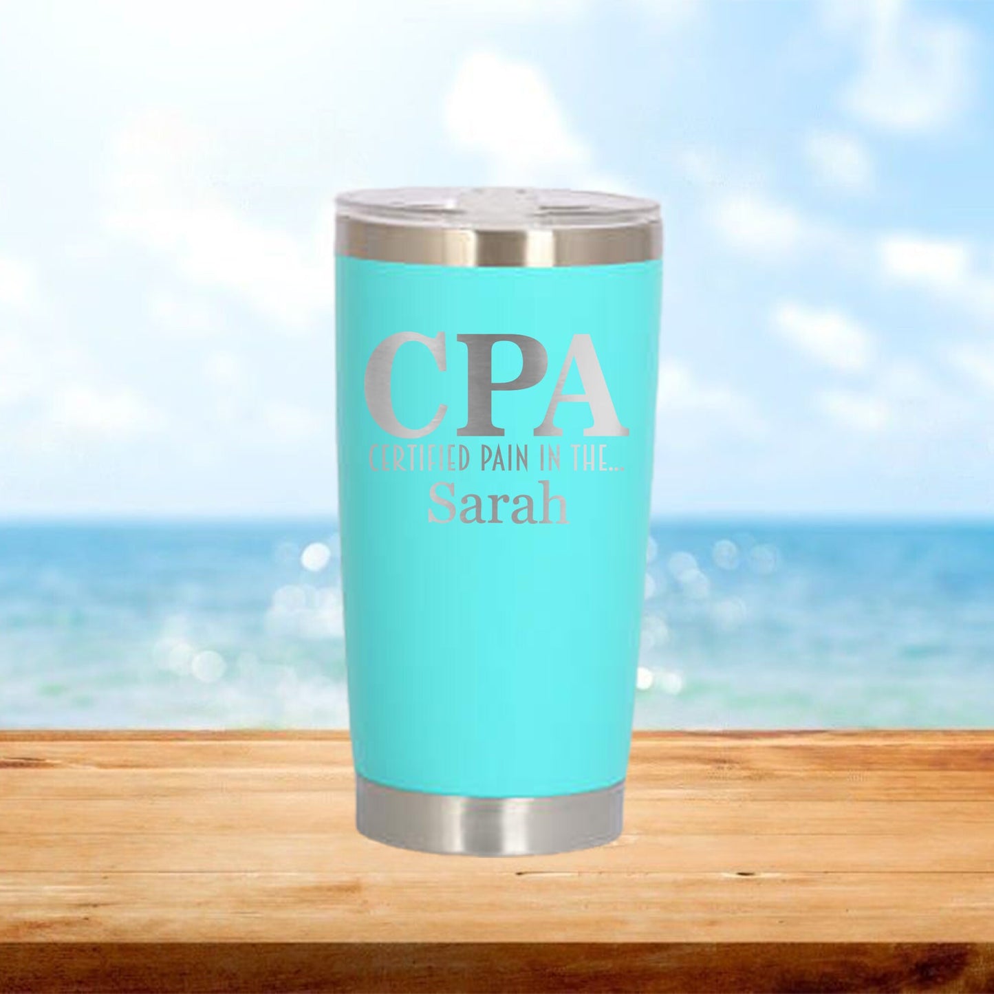 Personalized Accountant CPA Travel Tumbler - Laser Engraved