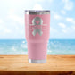 Personalized Cancer Monogram Travel Tumbler - Laser Engraved