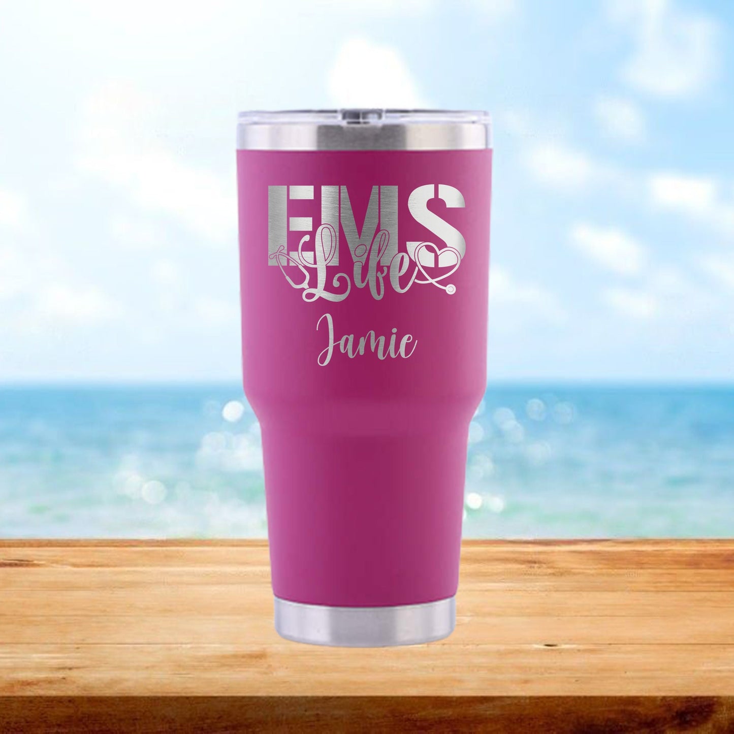 Personalized EMS Life Travel Tumbler - Laser Engraved