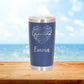 Personalized Grandma Heart Travel Tumbler - Laser Engraved