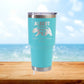 Personalized Grandpa Bear with Kids' Names Travel Tumbler - Laser Engraved