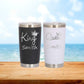 Personalized King and Queen Travel Tumbler - Laser Engraved