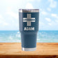 Personalized Lifeguard Cross Travel Tumbler - Laser Engraved