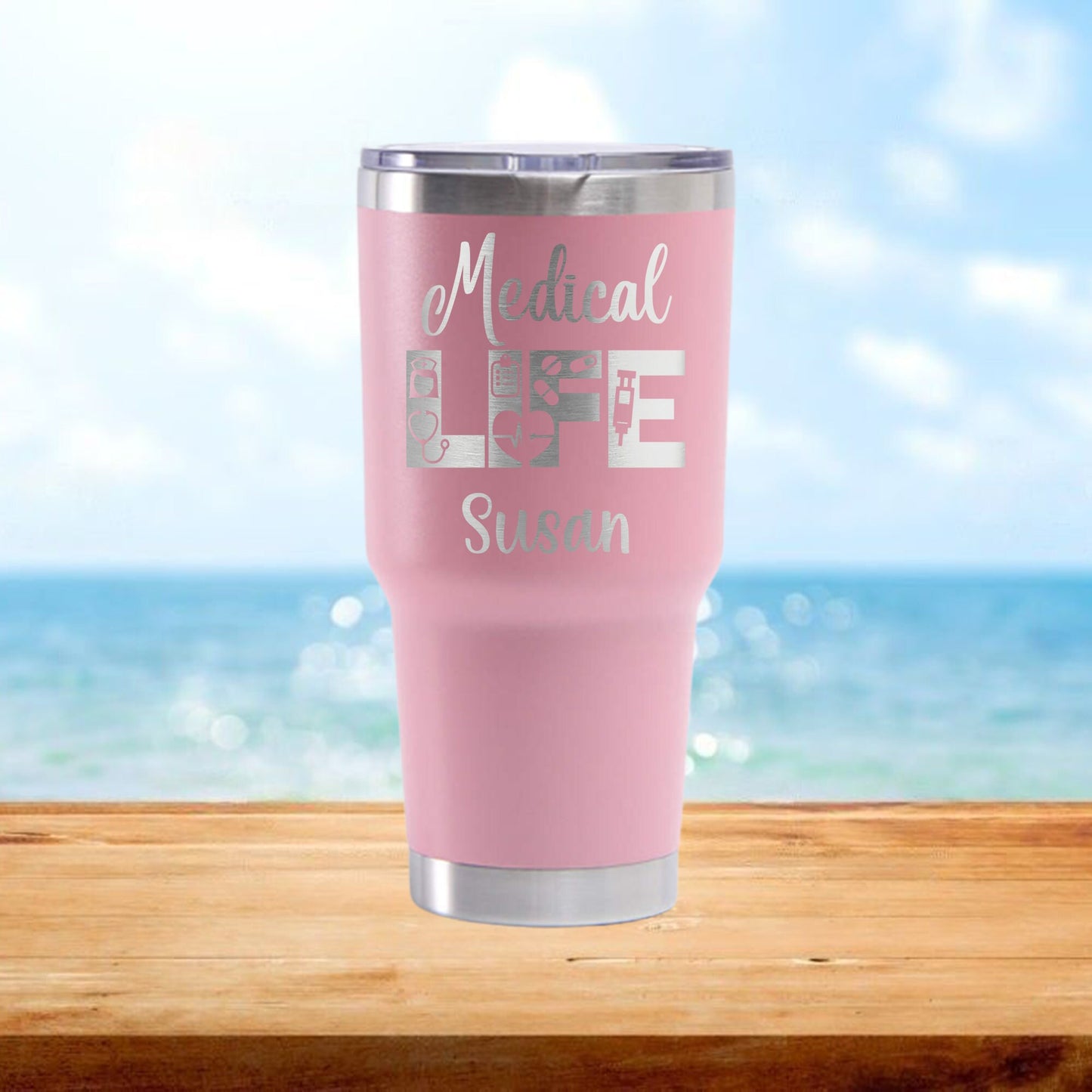 Personalized Medical Assistant Life Travel Tumbler - Laser Engraved