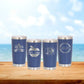 Personalized Monogram Travel Tumbler - Laser Engraved