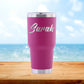 Personalized Name Travel Tumbler - Laser Engraved