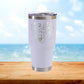 Personalized Nurse Split Heart Monogram Travel Tumbler - Laser Engraved
