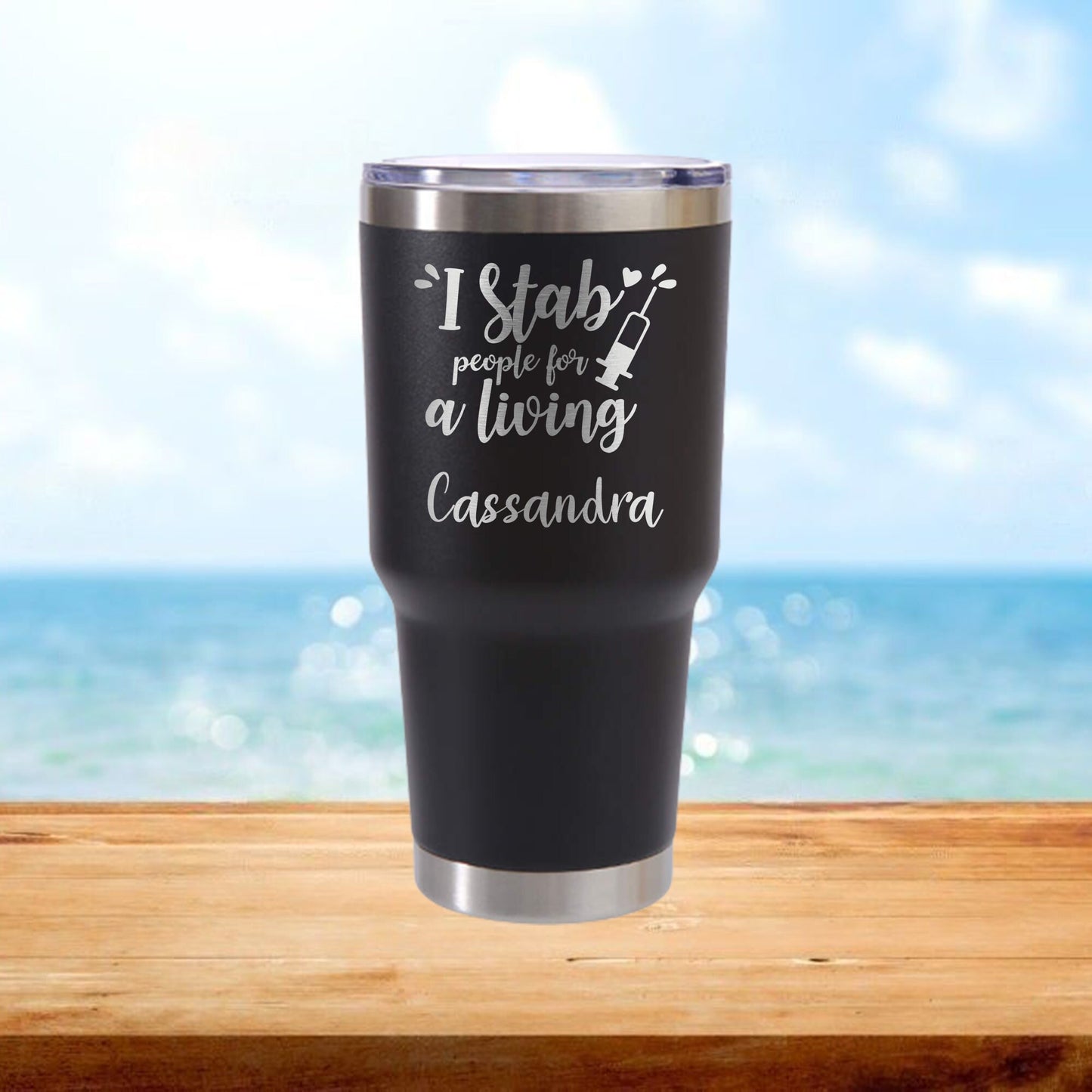 Personalized Phlebotomy Vein Whisperer Travel Tumbler - Laser Engraved