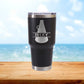 Personalized Cheer Split Monogram Travel Tumbler - Laser Engraved