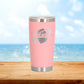 Personalized Football Split Monogram Travel Tumbler - Laser Engraved