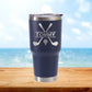 Personalized Hockey Split Monogram Travel Tumbler - Laser Engraved