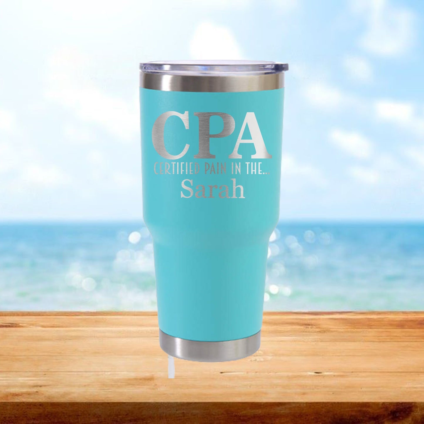 Personalized Accountant CPA Travel Tumbler - Laser Engraved