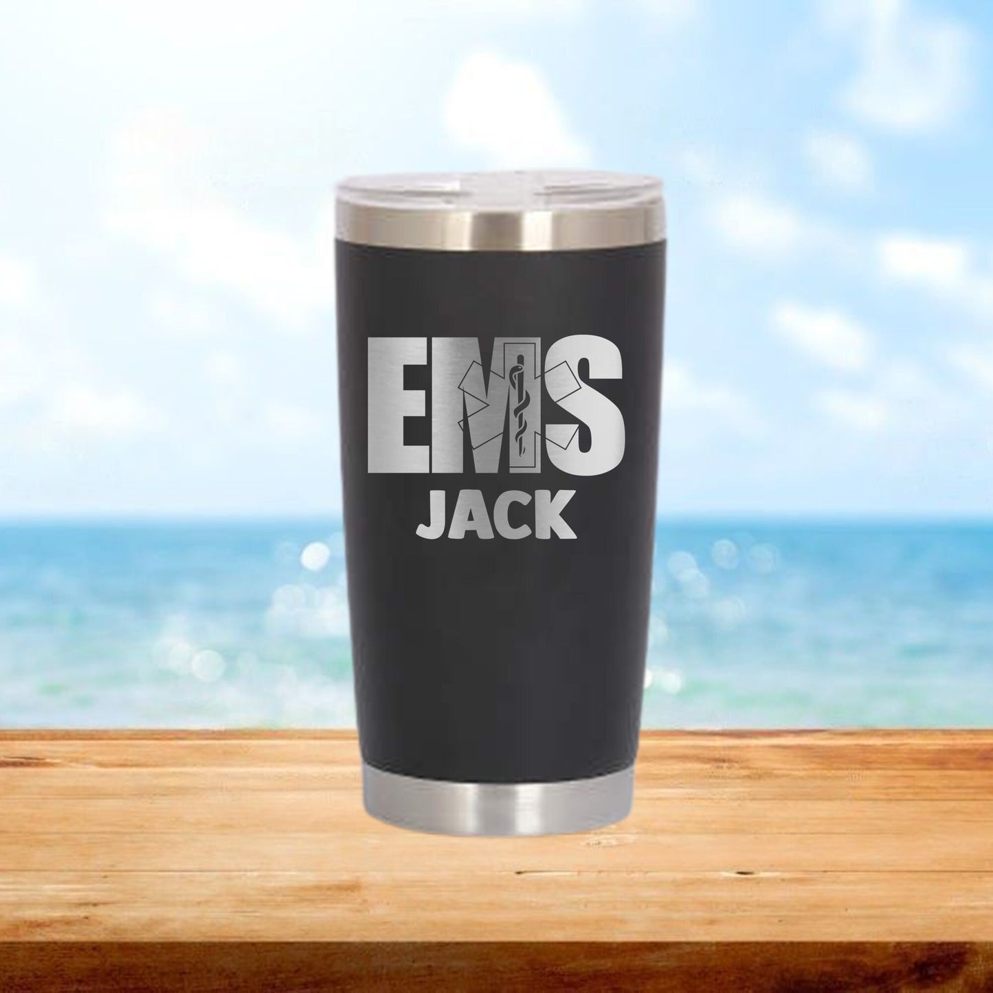 Personalized EMS Travel Tumbler - Laser Engraved