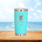 Personalized Fisher and Fishing Poles Travel Tumbler - Laser Engraved