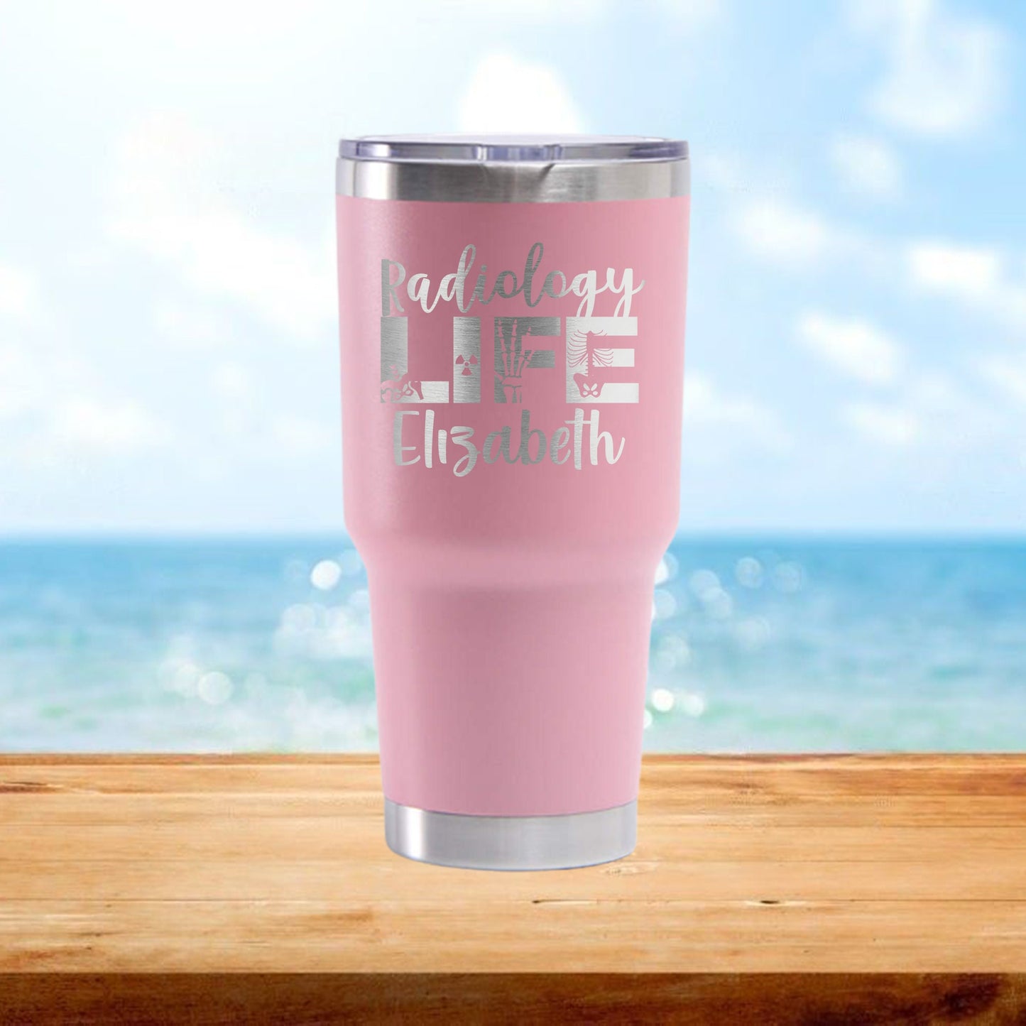 Personalized Radiologist Life Travel Tumbler - Laser Engraved