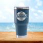 Personalized Volleyball Split Monogram Travel Tumbler - Laser Engraved