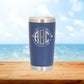 Personalized Speech Therapist Monogram Travel Tumbler - Laser Engraved