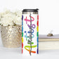 Personalized Artist Rainbow Paint Brush Tumbler - Sublimated