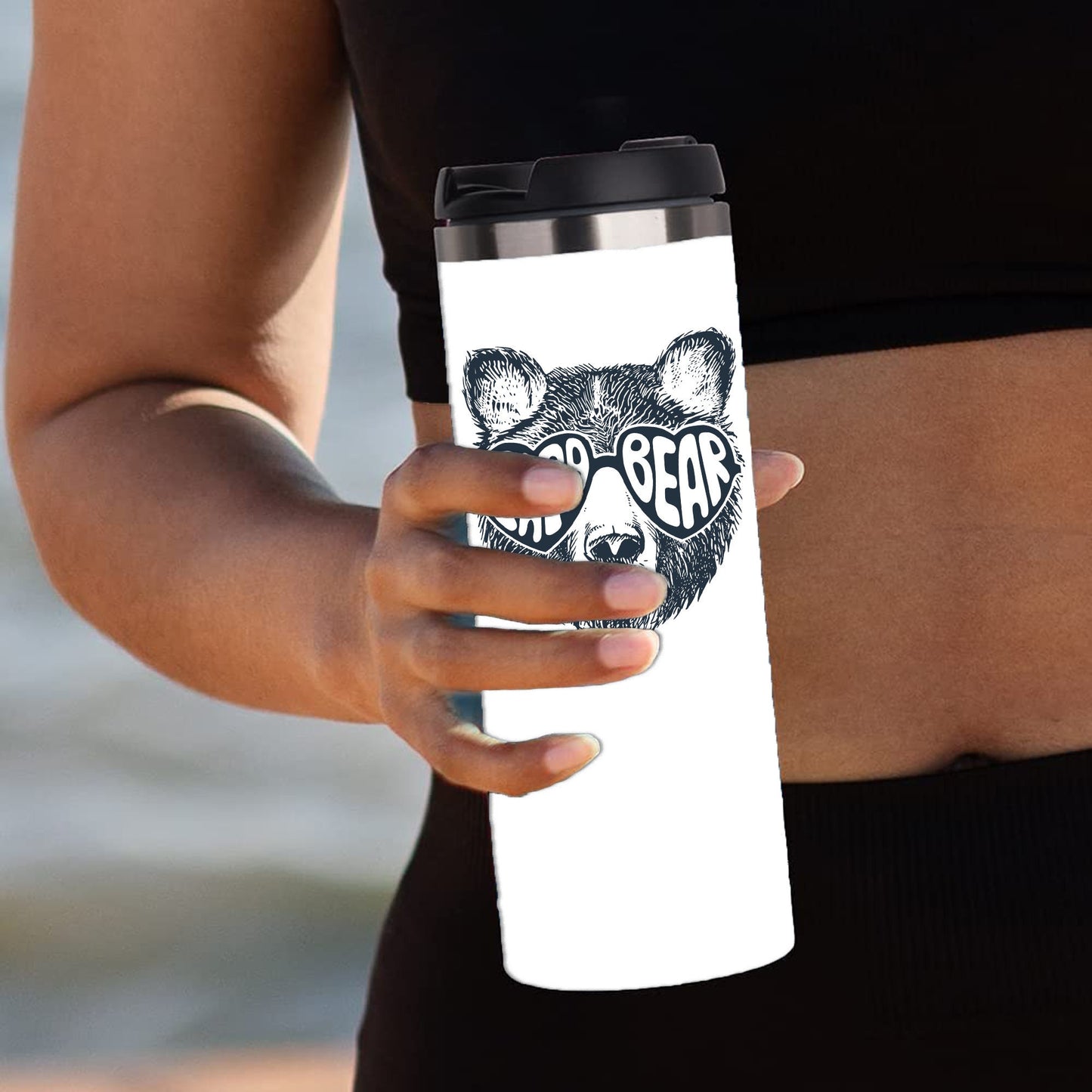 Personalized Cool Papa Bear Tumbler - Sublimated