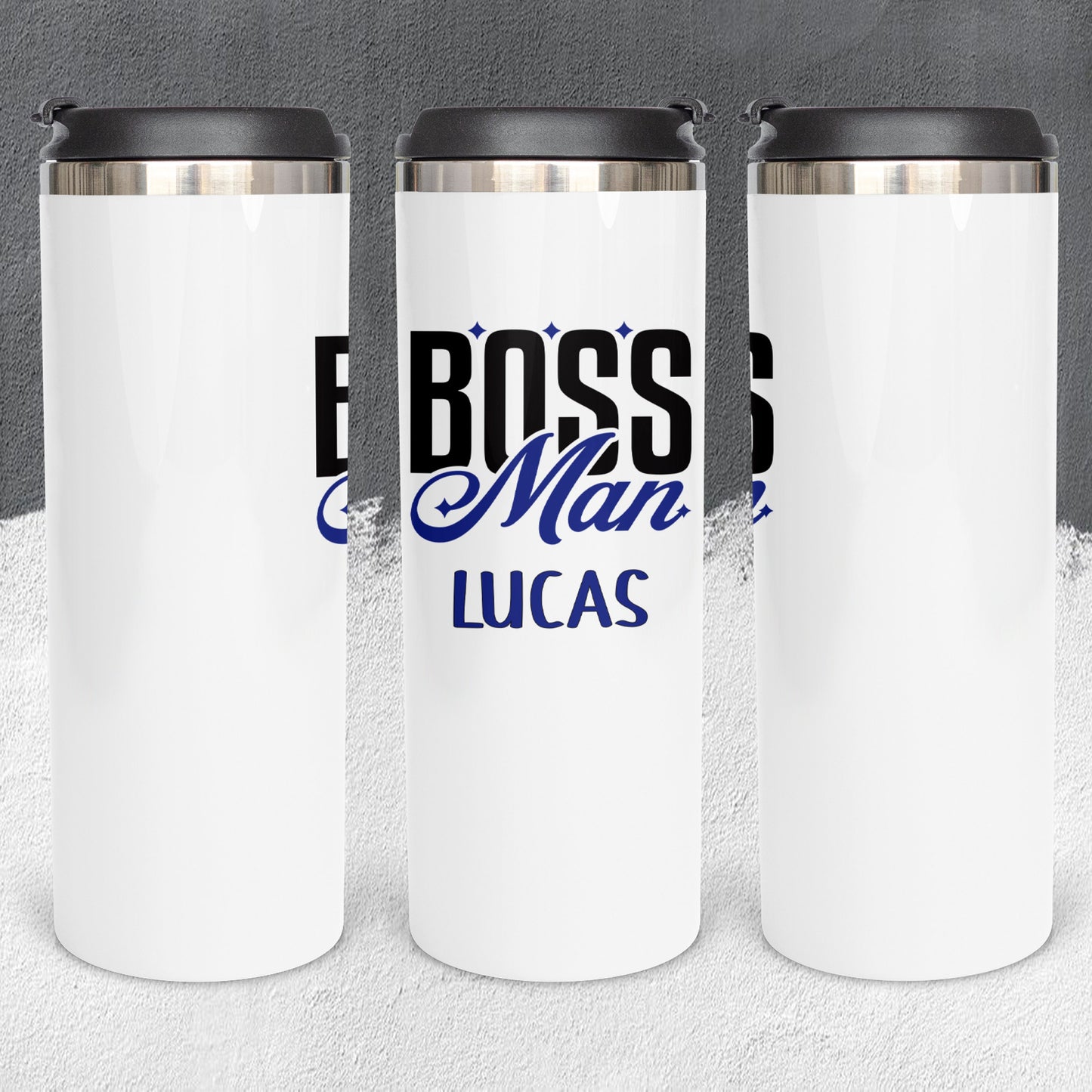 Personalized Boss Man Tumbler - Sublimated