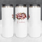 Personalized Bridesmaid Floral Tumbler - Sublimated