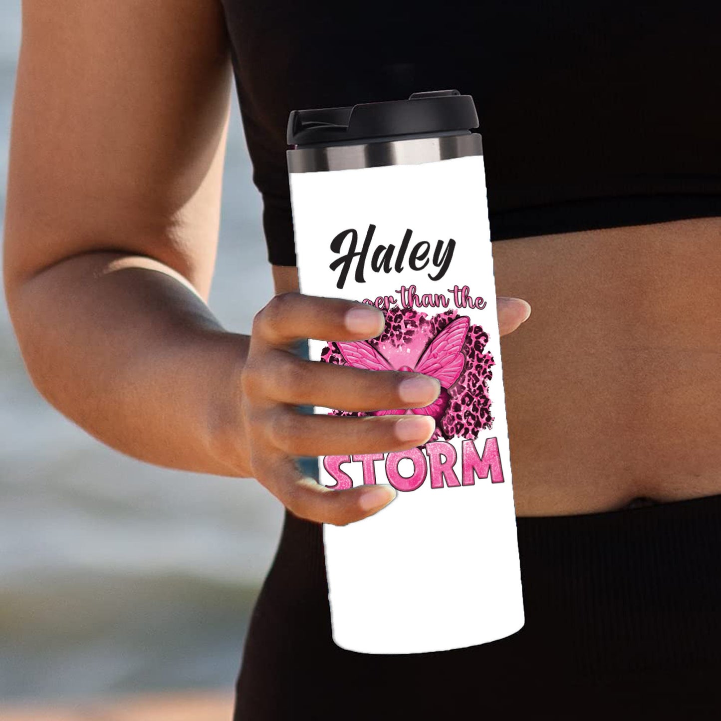 Personalized Cancer Stronger Than the Storm Tumbler - Sublimated