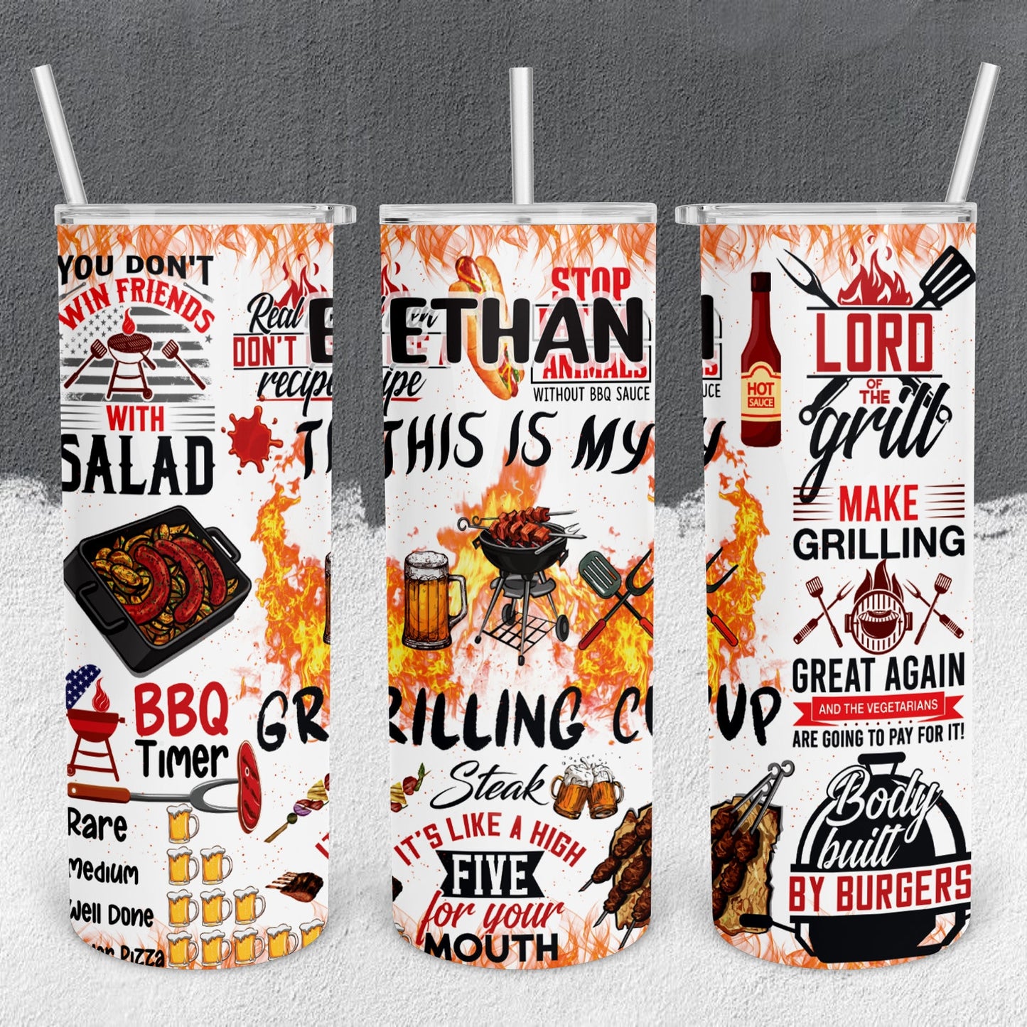 Personalized This is my Grilling Cup Chef Tumbler - Sublimated