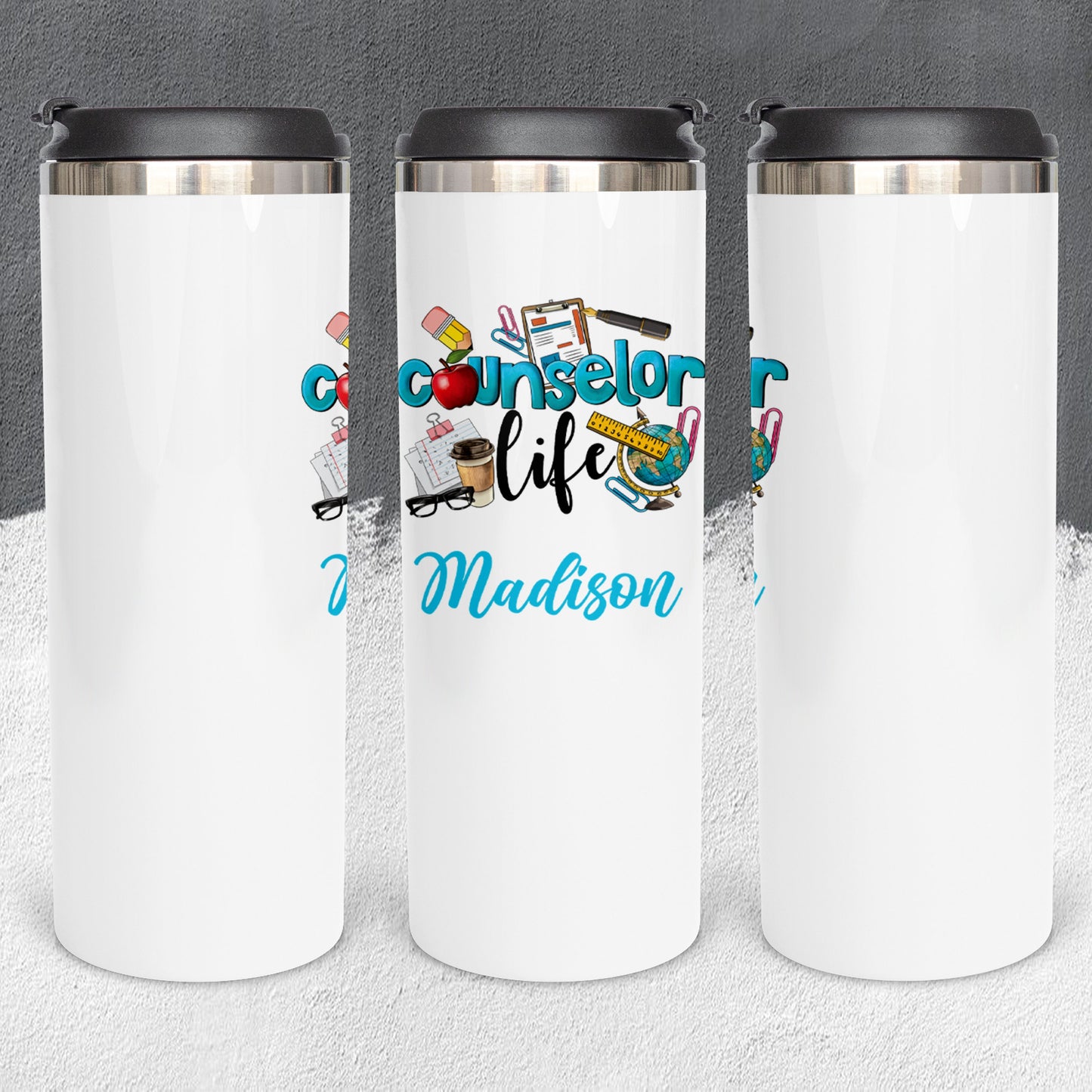 Personalized Counselor Life School Supply Tumbler - Sublimated