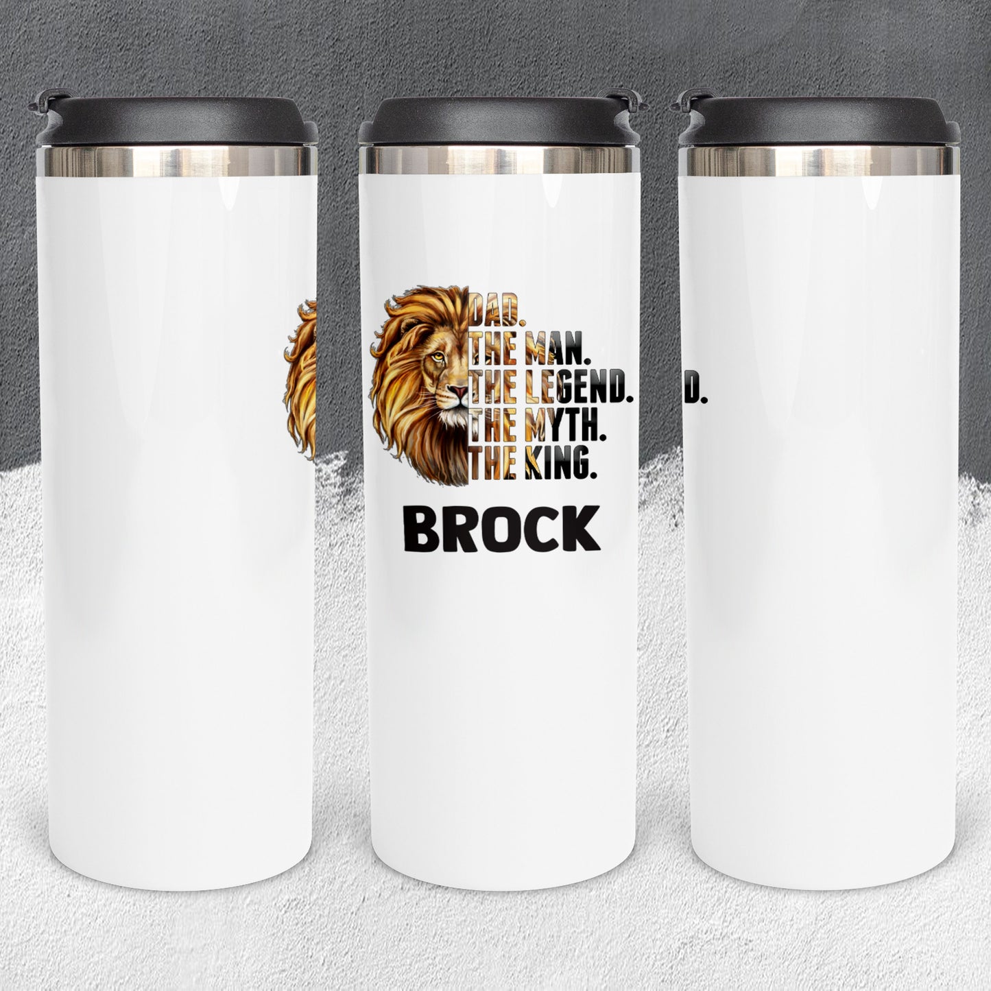 Personalized The Man, The Myth, The Legend Lion Tumbler - Sublimated