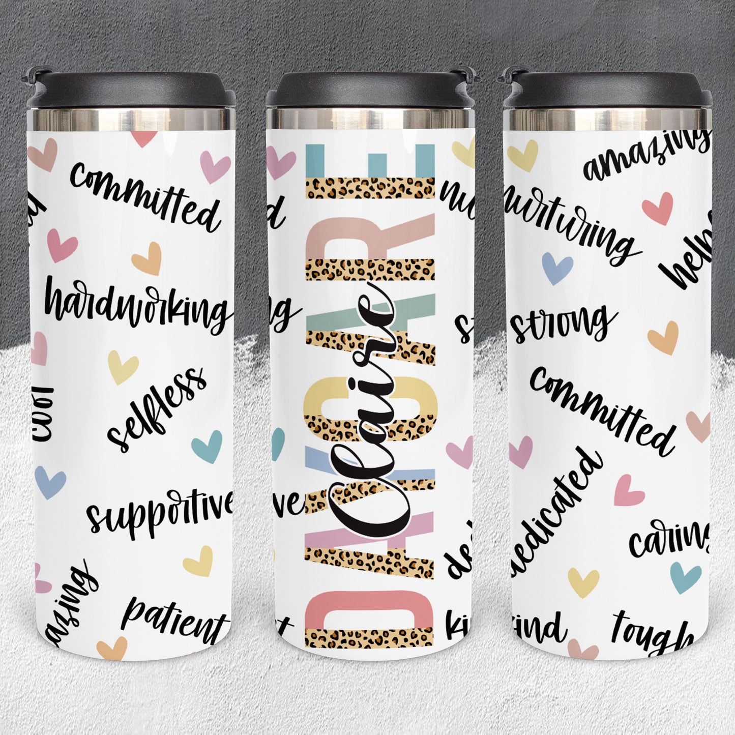 Personalized Daycare Characteristics Tumbler - Sublimated