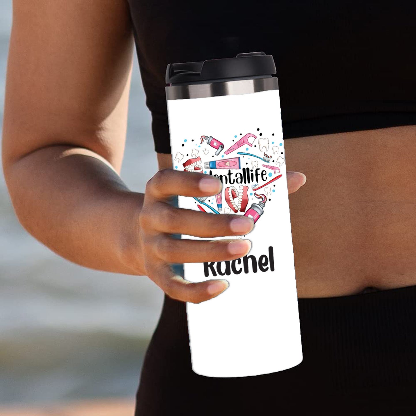 Personalized Dental Heart Shape Tumbler - Sublimated