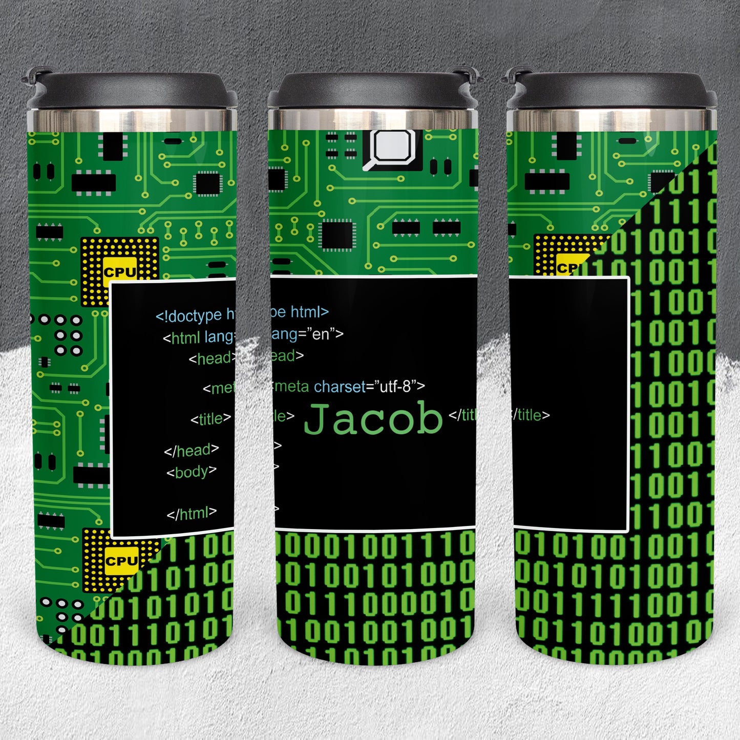 Personalized Computer Science HTML Tumbler - Sublimated