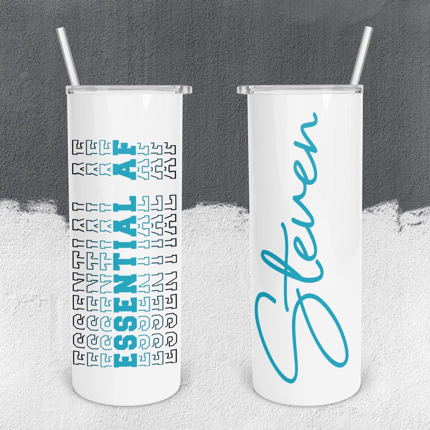 Personalized Essential Worker Stacked Effect Tumbler - Sublimated