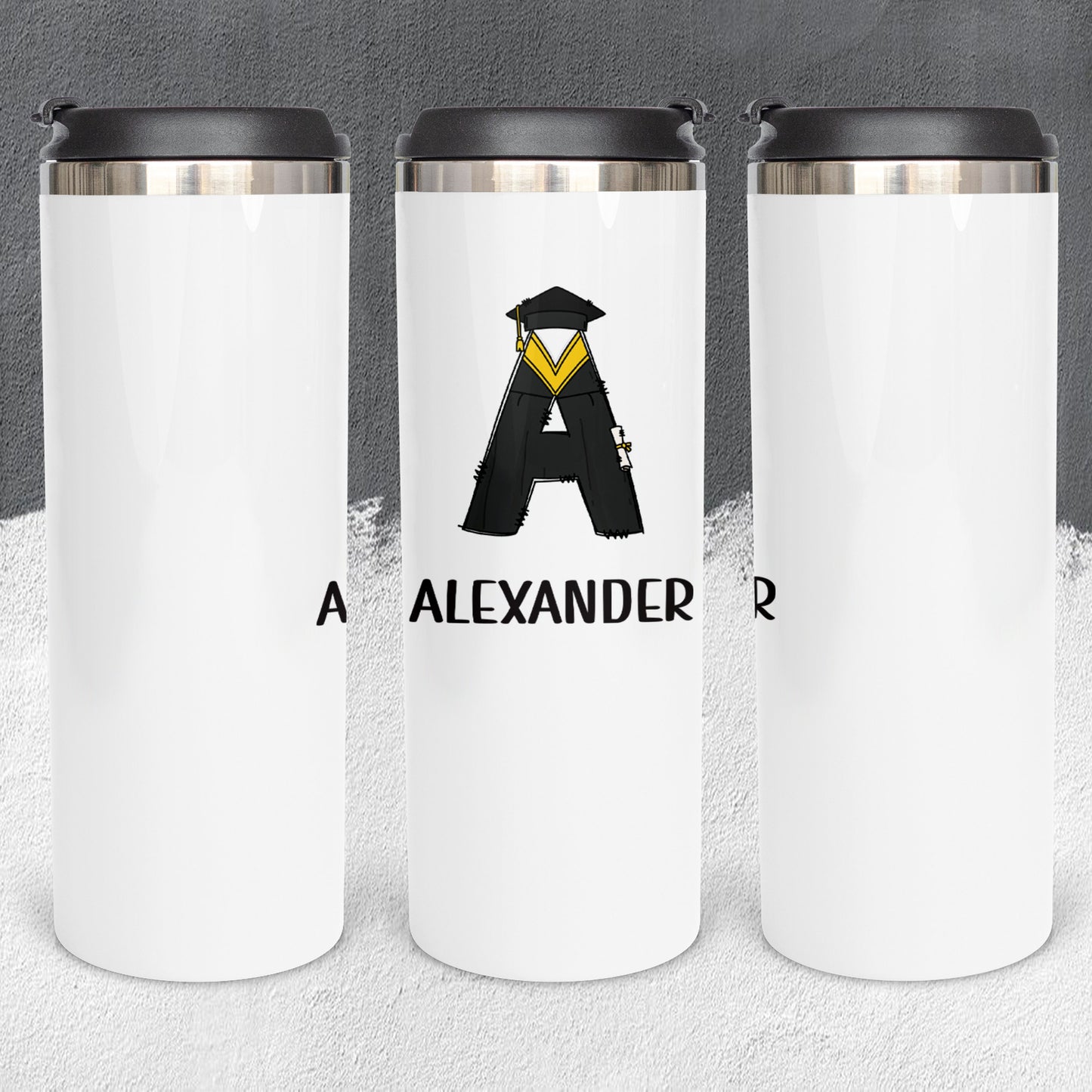 Personalized Graduation Monogram Tumbler - Sublimated