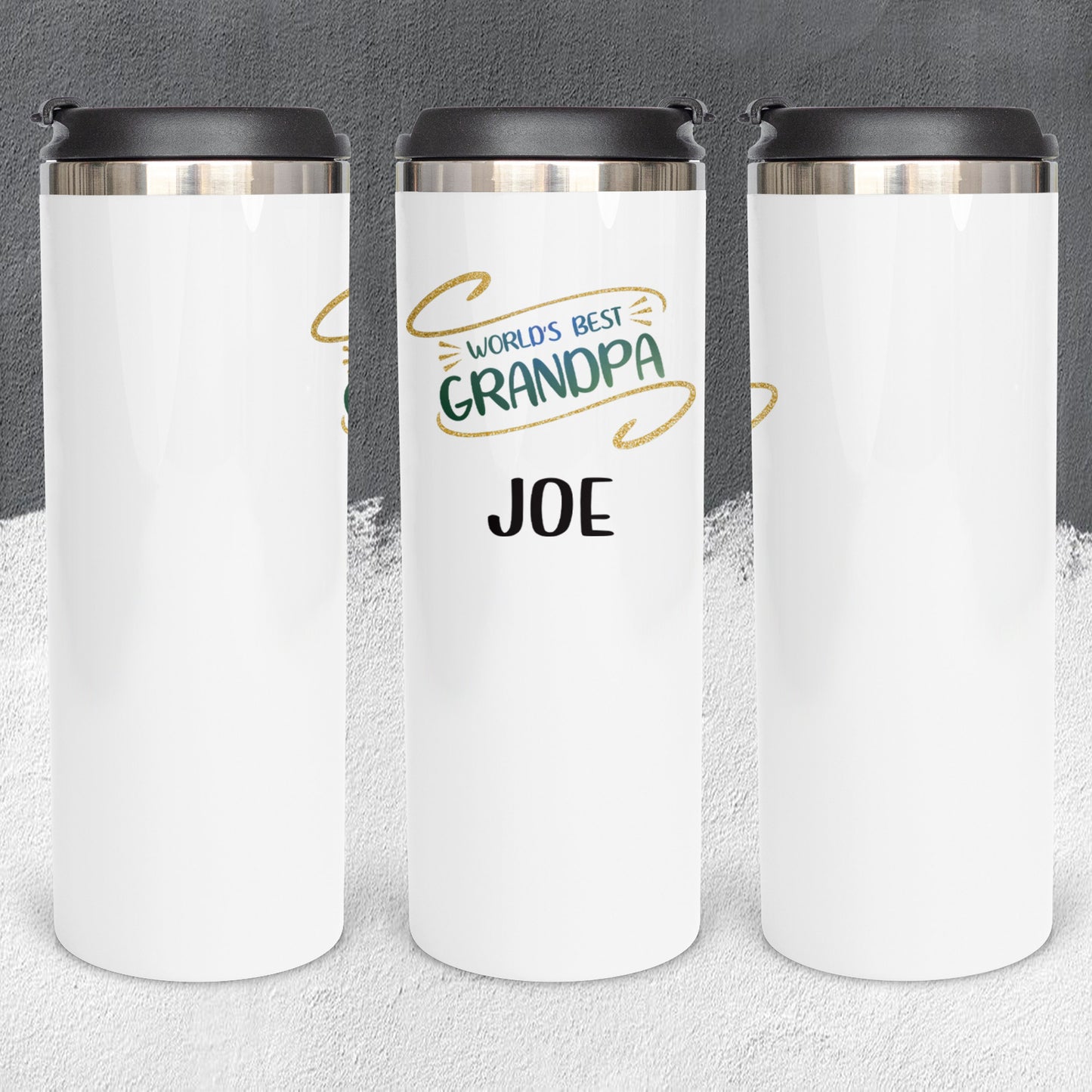 Personalized World's Best Grandpa Tumbler - Sublimated