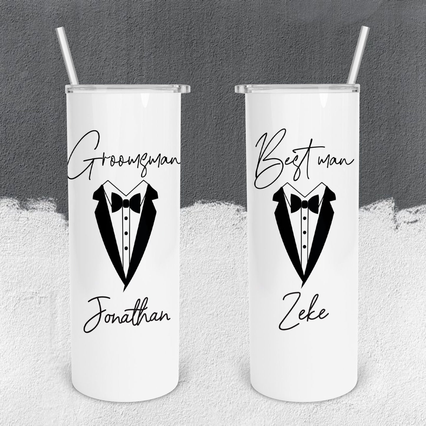 Personalized Groom and Groomsmen Tumbler - Sublimated